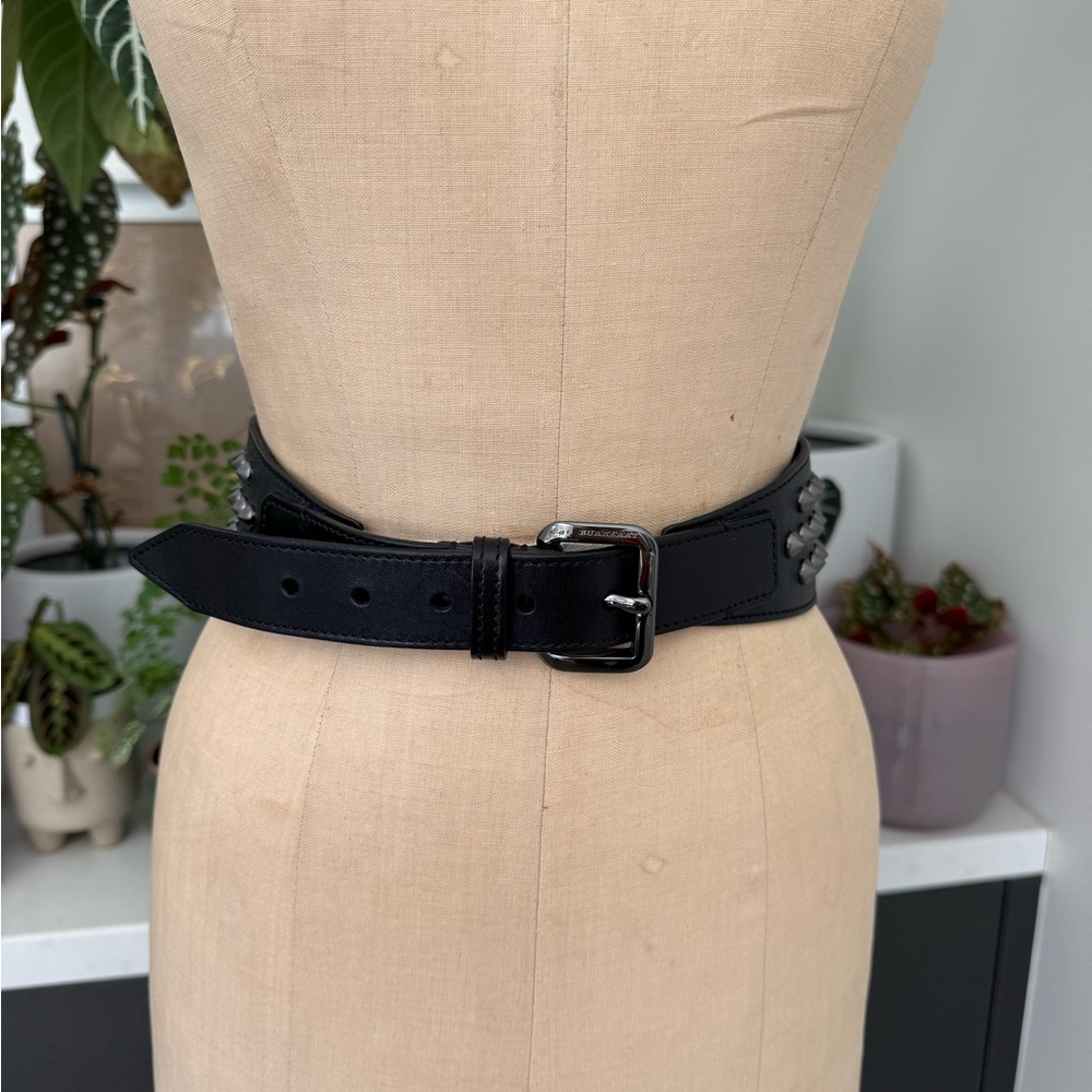 Burberry studded leather belt